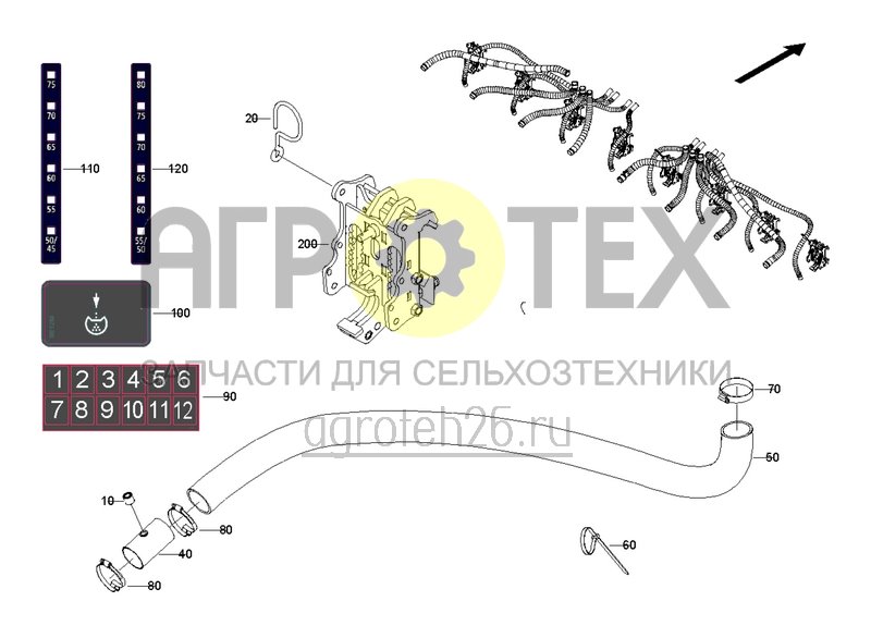 Чертеж  Расстояниe между рядами 80 см ? 8 рядов (1) (ETB-0000002900) 