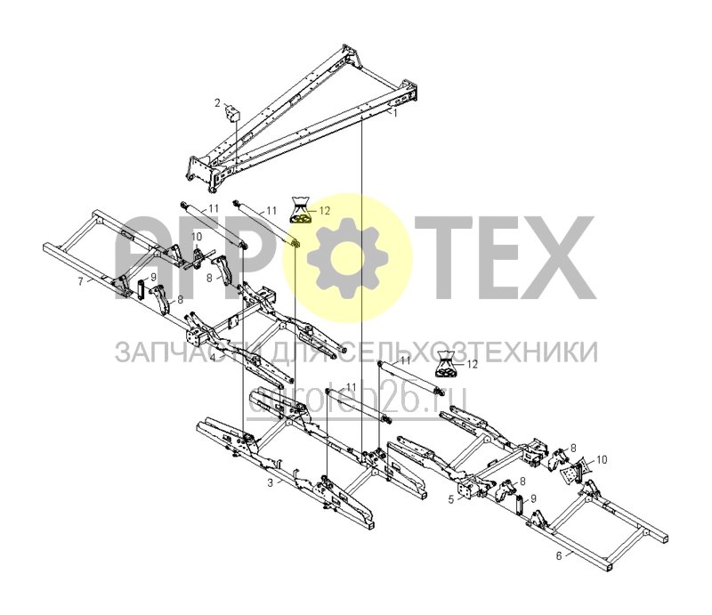 Чертеж  Основная / поперечная рама DMC 12000-2C (1) (ETB-0000002932) 