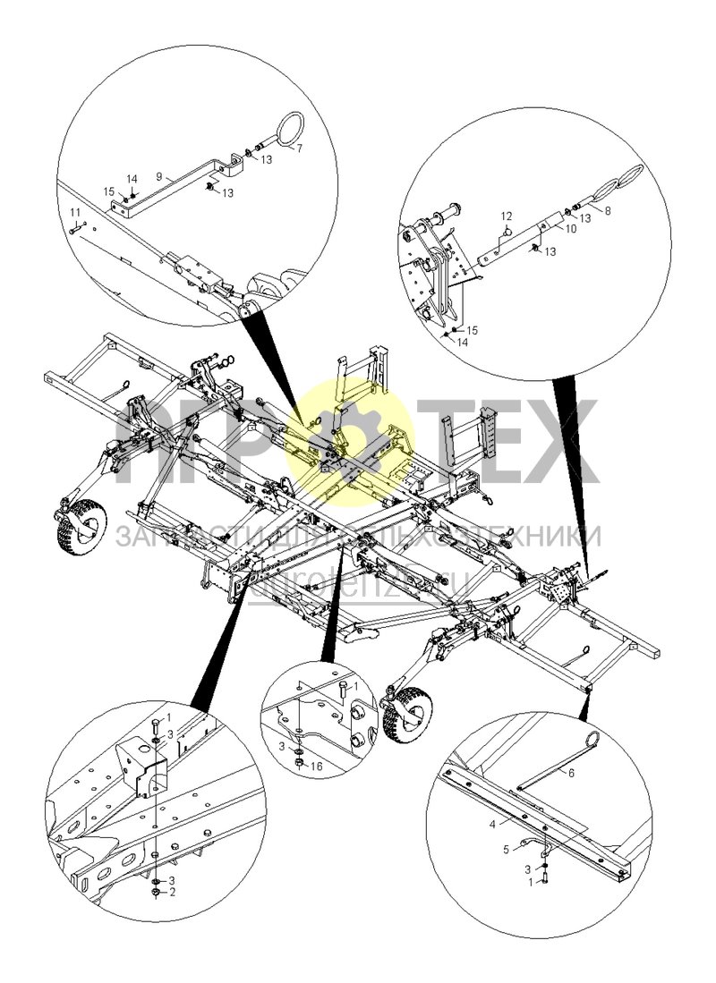  Основная / поперечная рама DMC 12000-2C (2) (ETB-0000002933)  (№7 на схеме)