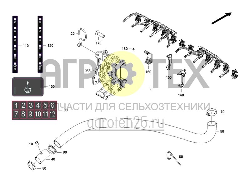  Расстояние между рядами 50 см - 12 рядов 6000-2 (1) (ETB-0000002971)  (№50 на схеме)