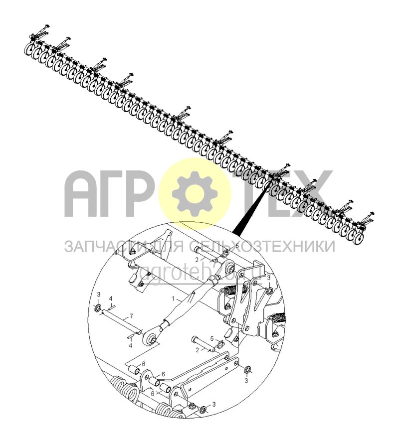  Монтажный комплект для катка-выравнивателя на Primera DMC 12000-2C (25 см) (1) до 02.2018 (ETB-0000003154)  (№2 на схеме)