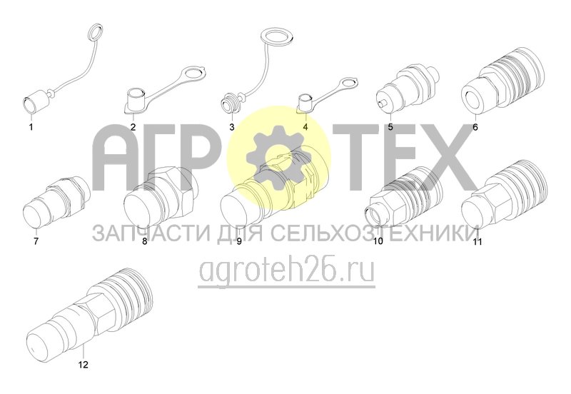  Пылезащитные колпачки SVK / муфты SVK (ETB-0000003220)  (№12 на схеме)