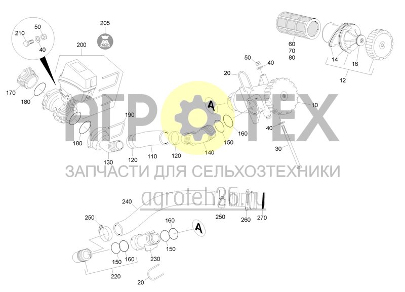 Чертеж  Управляющая арматура - напорный фильтр CP (1) (ETB-0000003296) 