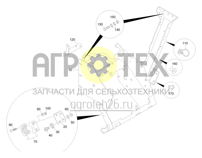  Держатель арматуры CP (ETB-0000003357)  (№170 на схеме)