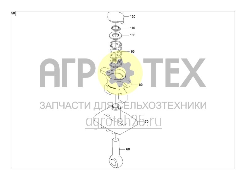  Сошник для мульчированного посева I с механической регулировкой давления с PRE0000254 (2) (ETB-0000003481)  (№90 на схеме)