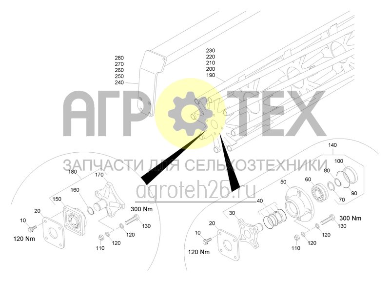  Планчато-ребристый каток SW 2002 / 2502 / 3002 / 3502 / 4002-520 (ETB-0000003539)  (№30 на схеме)