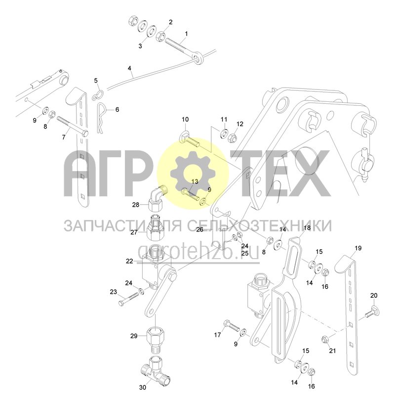  Гидравлический ограничитель хода (ETB-0000003694)  (№22 на схеме)