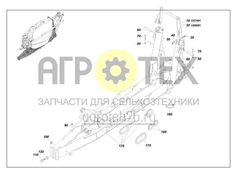 Чертеж  Рама UX 7601/UX 8601 (ETB-0000003702) 