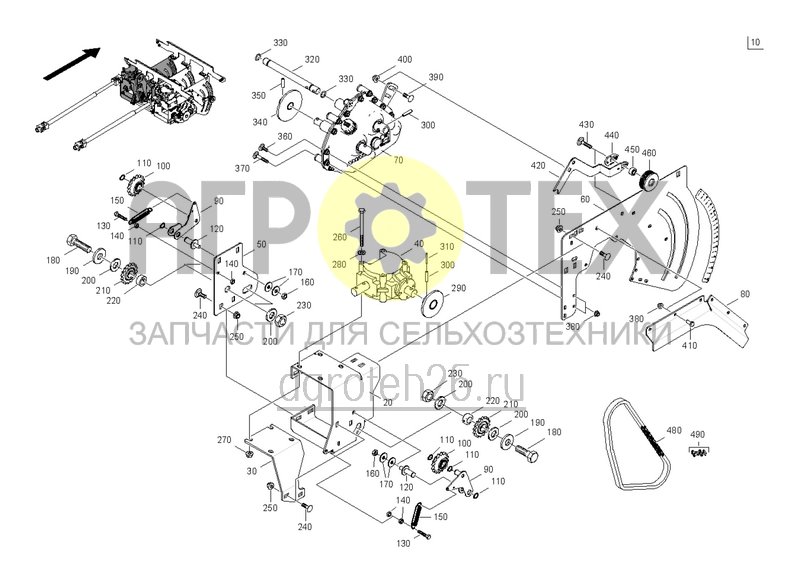 Чертеж  Узел редуктора пр. 12001 (ETB-0000003708) 