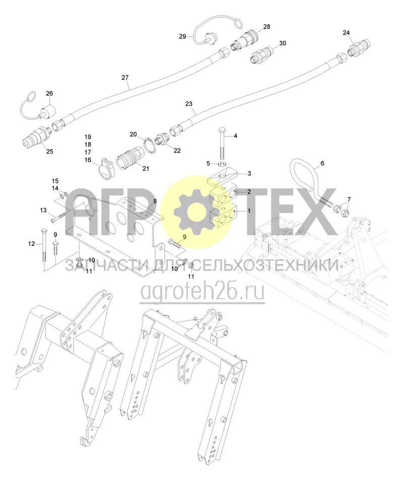  Держатель шлангов для Huckepack (ETB-0000003717)  (№6 на схеме)