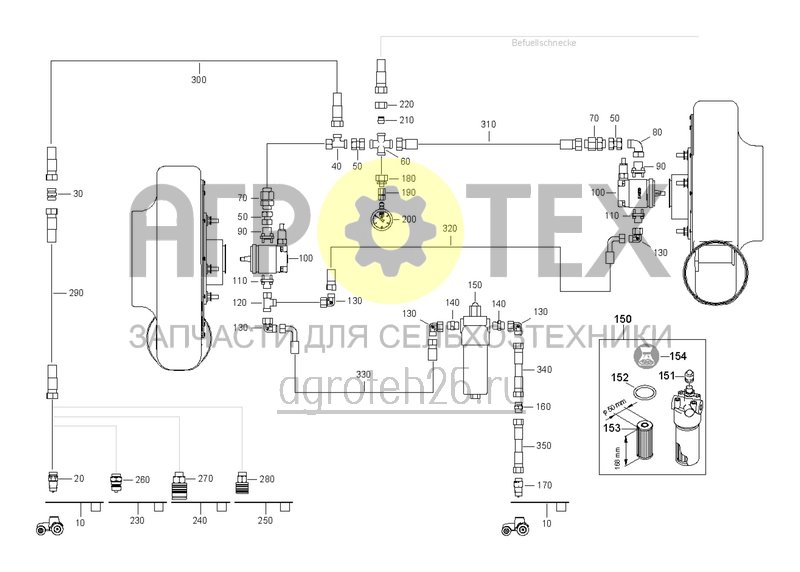  Гидравлическая схема DMC 13000L вентилятор (ETB-0000003978)  (№290 на схеме)