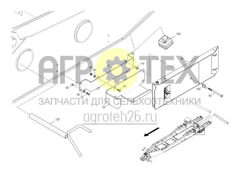  Базовая машина Condor 12001-C, 15001-C противооткатные упоры (ETB-0000004034)  (№120 на схеме)