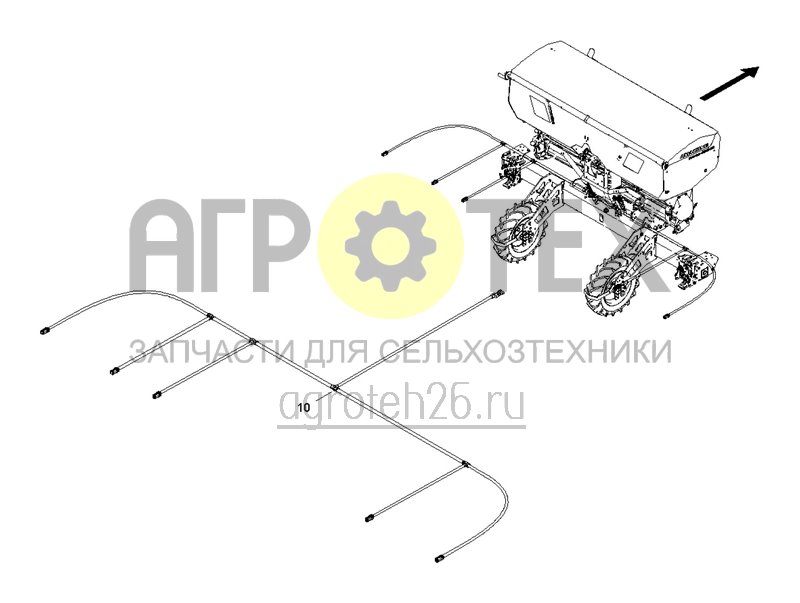 Чертеж  Комплект кабелей Precea Isobus 5 рядов (ETB-0000004069) 