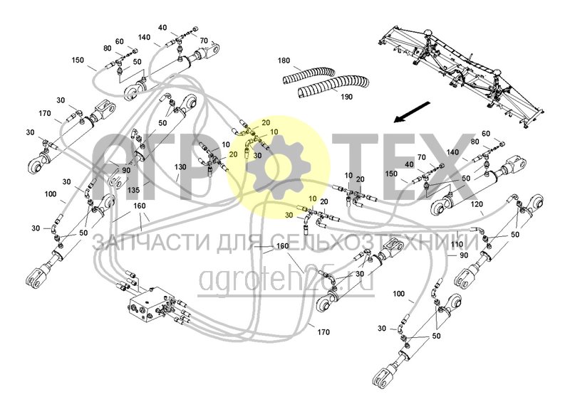 Чертеж  Гидравлические детали Condor 12001 консоль (ETB-0000004175) 