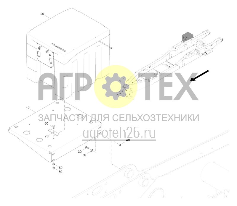 Чертеж  Базовая машина Citan 12001-C, 15001-C отсек для хранения (ETB-0000004177) 