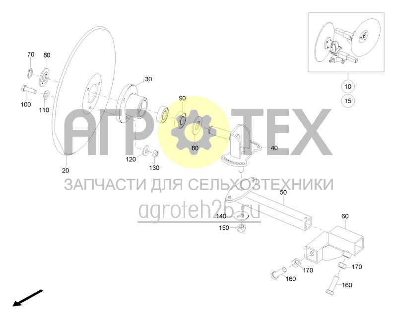 Чертеж  Комплект окучивающих дисков 340 (ETB-0000004218) 