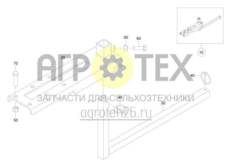  Держатель жестк. KPP пальчиковый культиватор (ETB-0000004219)  (№70 на схеме)