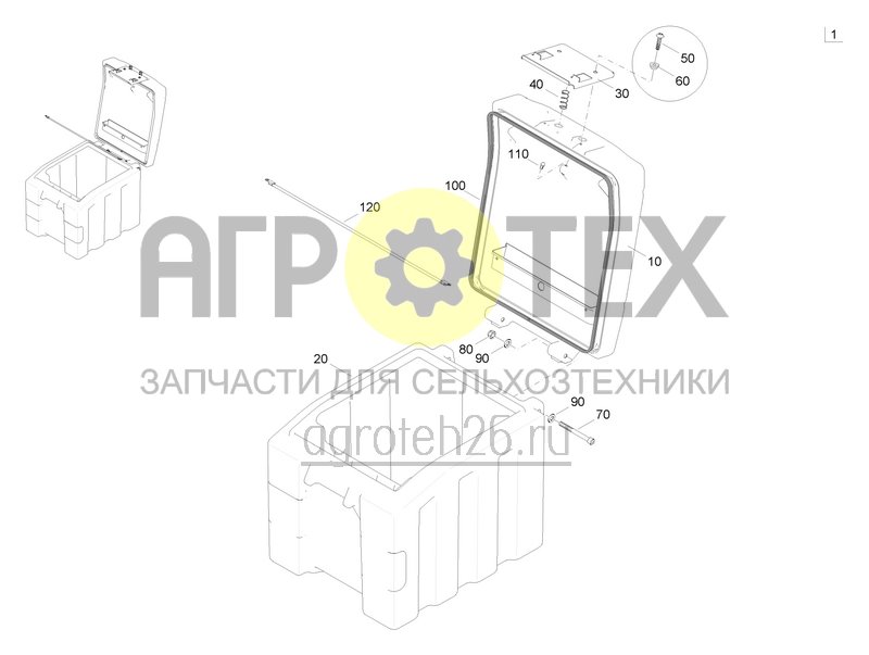 Чертеж  Бокс для хранения в сборе (ETB-0000004232) 