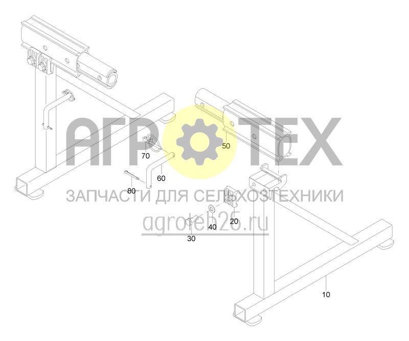 Чертеж  Комплект транспортных опор с вставной трубой (ETB-0000004292) 