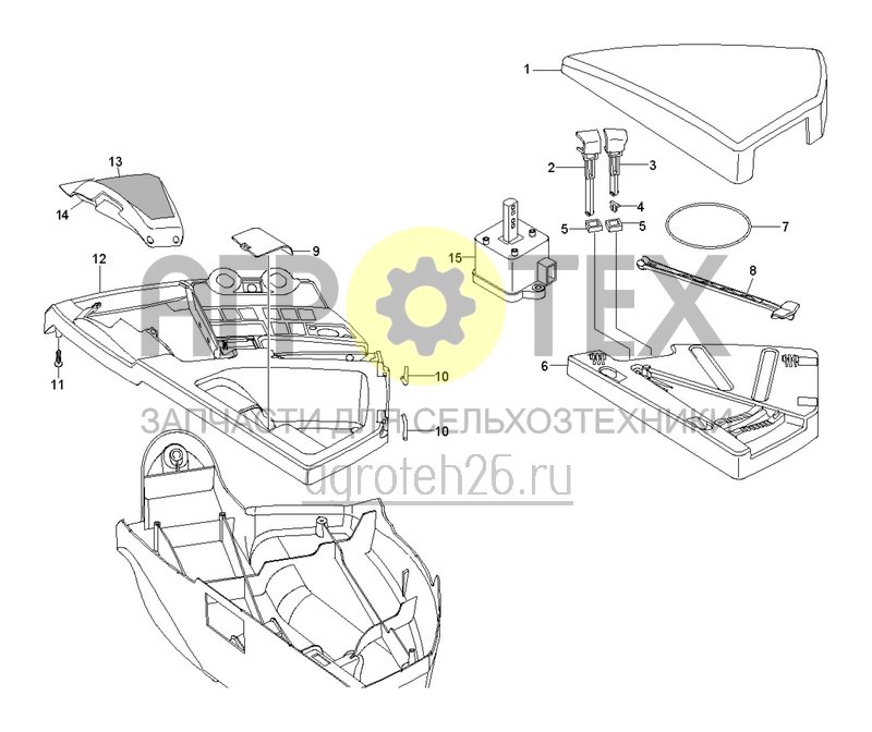  Пульт управления подлокотник (ETB-0000004380)  (№14 на схеме)