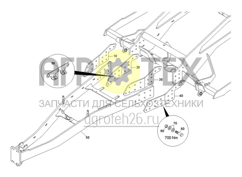 Чертеж  Детали рамы Ceus 3000-TX, 4000-TX (2) (ETB-0000004459) 