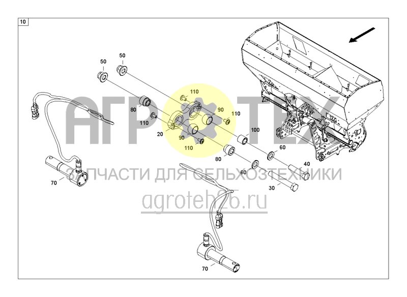 Чертеж  Взвешивающее устройство Isobus (ETB-0000004487) 