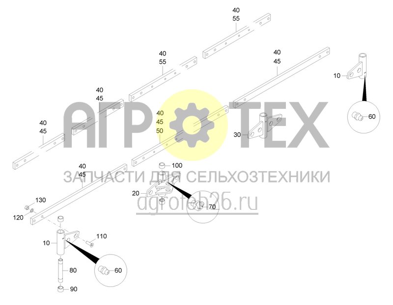 Чертеж  Регулировочные тяги (ETB-0000004512) 