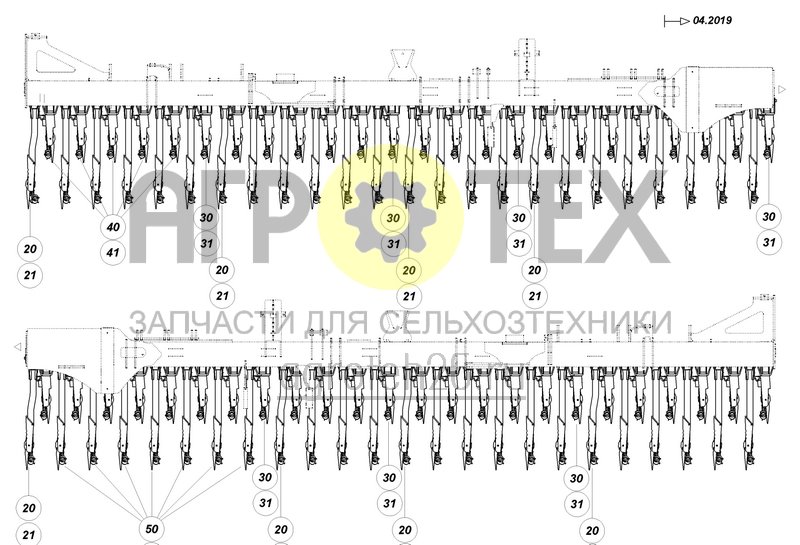  Комплект сошников Citan 12001 из 96 сошников RoTeC pro / pro-S (1) (ETB-0000004664)  (№51 на схеме)