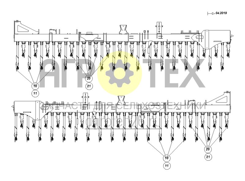  Комплект сошников Citan 12001 из 72 сошников RoTeC pro / pro-S (1) (ETB-0000004678)  (№11 на схеме)
