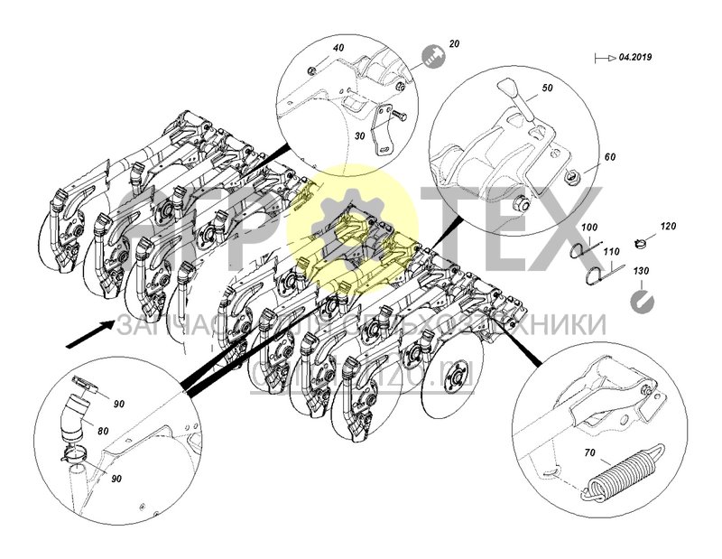 Чертеж  Комплект сошников Citan 12001 из 72 сошников RoTeC pro / pro-S (2) (ETB-0000004679) 