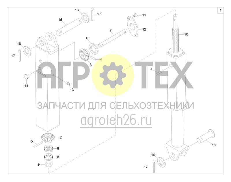 Чертеж  Механическая регулировка давления сошников для RoTeC (1) (ETB-0000004846) 