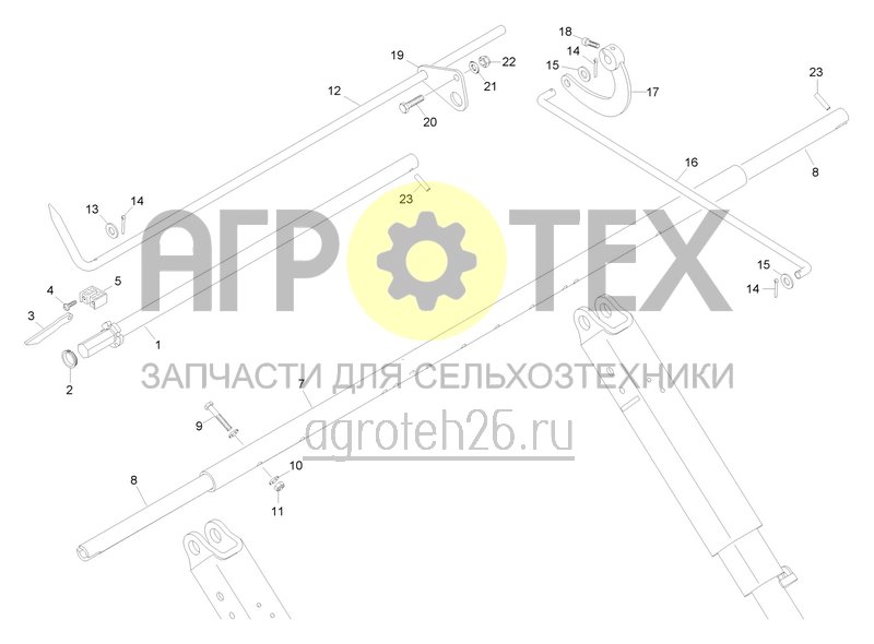 Чертеж  Механическая регулировка давления сошников для RoTeC (2) (ETB-0000004849) 