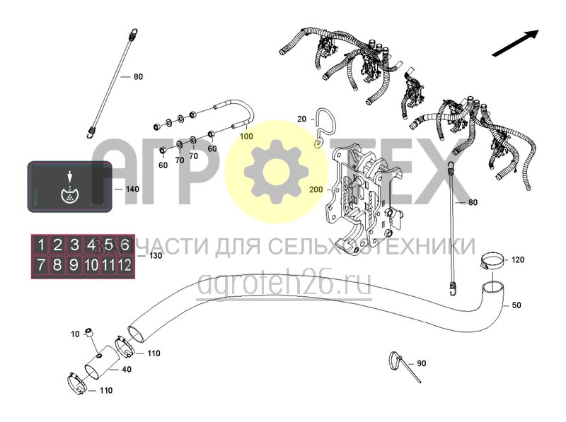 Чертеж  Расстояние между рядами 80 см - 6R ET (1) (ETB-0000004851) 