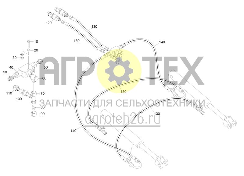 Чертеж  Гидравлическая регулировка давления сошников для RoTeC 3002 (2) (ETB-0000004856) 