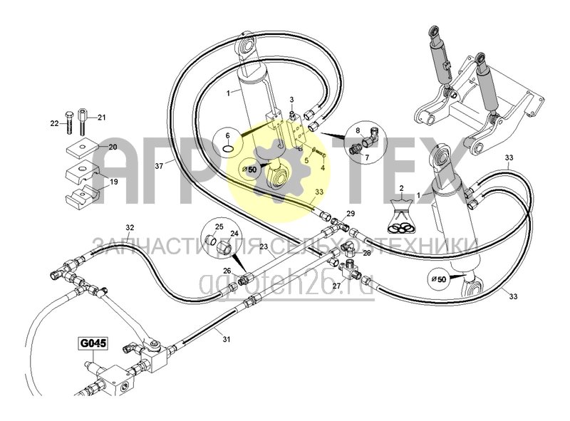  Регулировка глубины ходовая часть (1) CER 5002-2TX (с CER0000385) (ETB-0000005139)  (№37 на схеме)