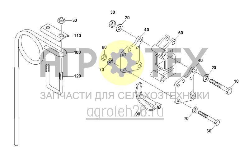 Чертеж  Складной крайний выравниватель (ETB-0000005264) 