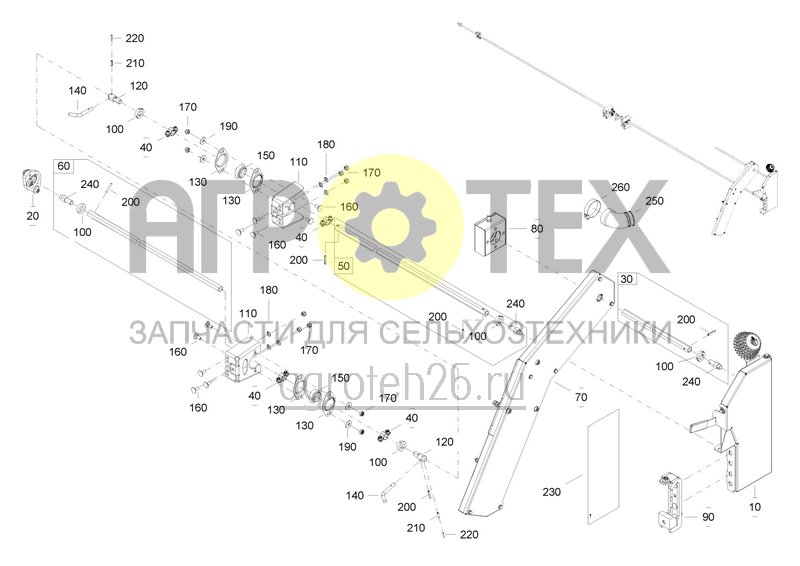  Механический привод семена спереди 6000-2 (1) (ETB-0000005312)  (№140 на схеме)