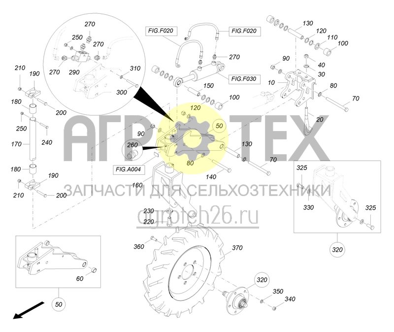  Опорное колесо гидр. KPP-M (ETB-0000005327)  (№240 на схеме)