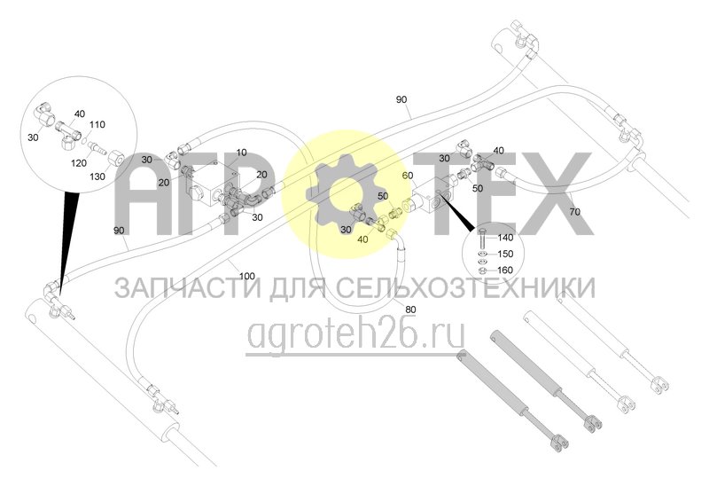 Чертеж  Гидравлическая регулировка давления сошников RoTeC (2) (ETB-0000005340) 