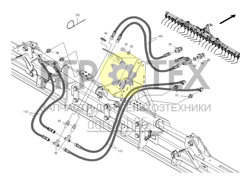  Выравниватель Exakt DMC 6 м, гидравлика (ETB-0000005388)  (№40 на схеме)