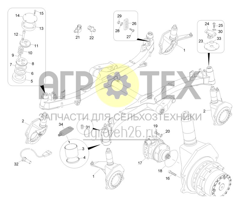  Ходовая часть для Pantera Standard / Pantera+ (2) (ETB-0000005418)  (№4 на схеме)