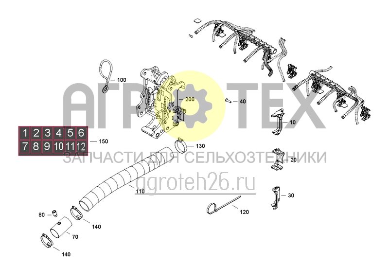 Чертеж  Расстояние между рядами 90 см - 7 рядов 6000-2 (1) (ETB-0000005434) 