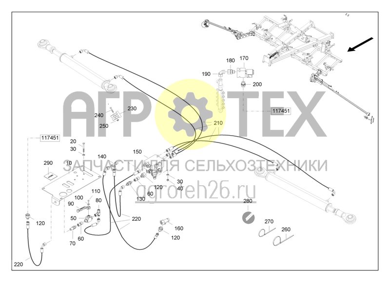 Чертеж  Маркеры DMC 9 м (4) гидравлика Comfort (ETB-0000005444) 