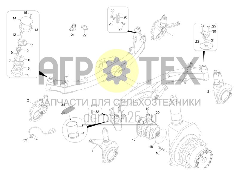  Ходовая часть для Pantera W Standard / Pantera W+ (2) (ETB-0000005460)  (№5 на схеме)