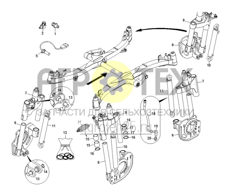  Ходовая часть для Pantera H Standard / Pantera H+ (3) (ETB-0000005507)  (№15 на схеме)