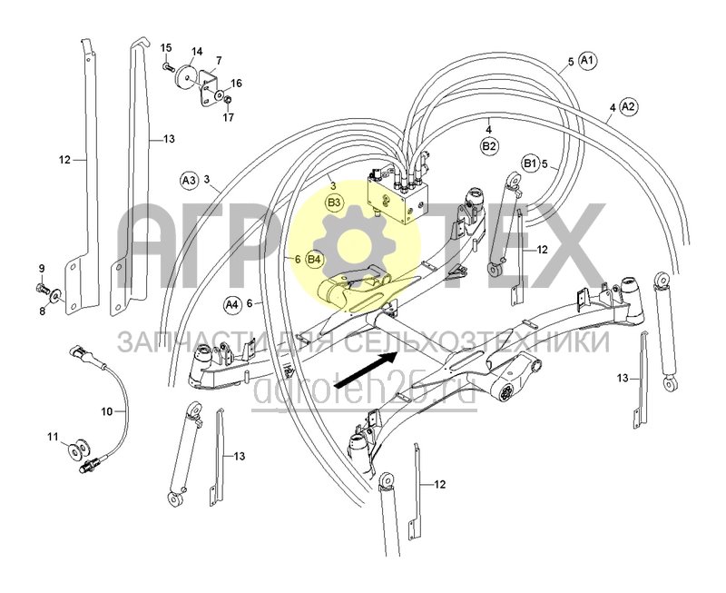 Чертеж  Ходовая часть для Pantera H Standard / Pantera H+ (4) (ETB-0000005509) 