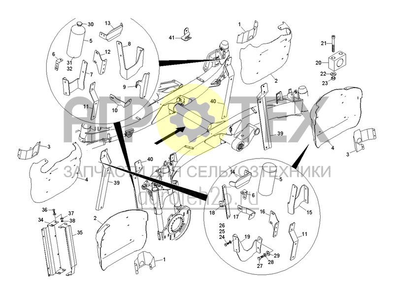 Чертеж  Ходовая часть для Pantera H Standard / Pantera H+ (8) (ETB-0000005514) 