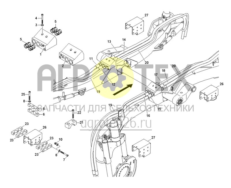 Чертеж  Ходовая часть для Pantera H Standard / Pantera H+ (11) (ETB-0000005519) 