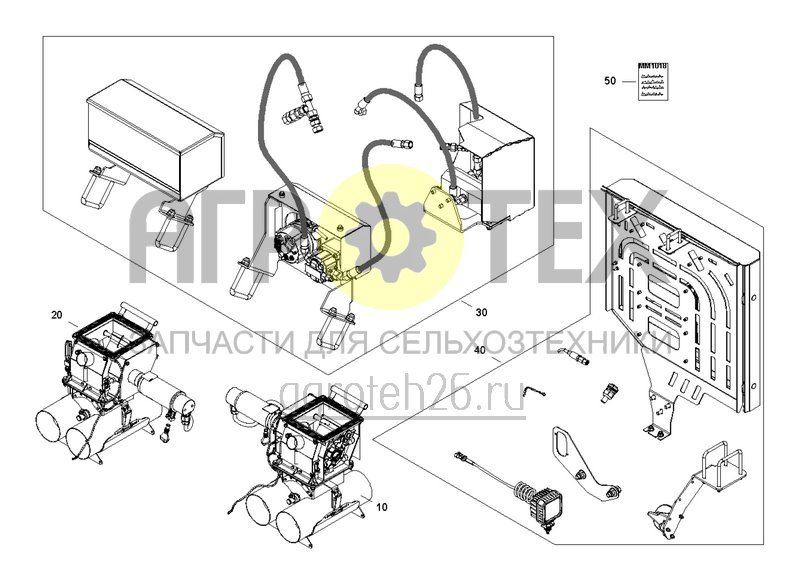 Чертеж  Модернизационный комплект DMC 13000L механический к ISOBUS (1) (ETB-0000005641) 