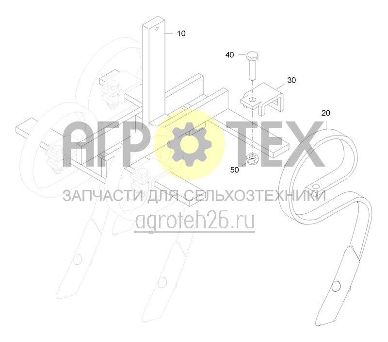 Чертеж  Комплект пружинных зубьев GH 4S (ETB-0000005757) 